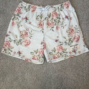 ryoko rain floral mesh shorts